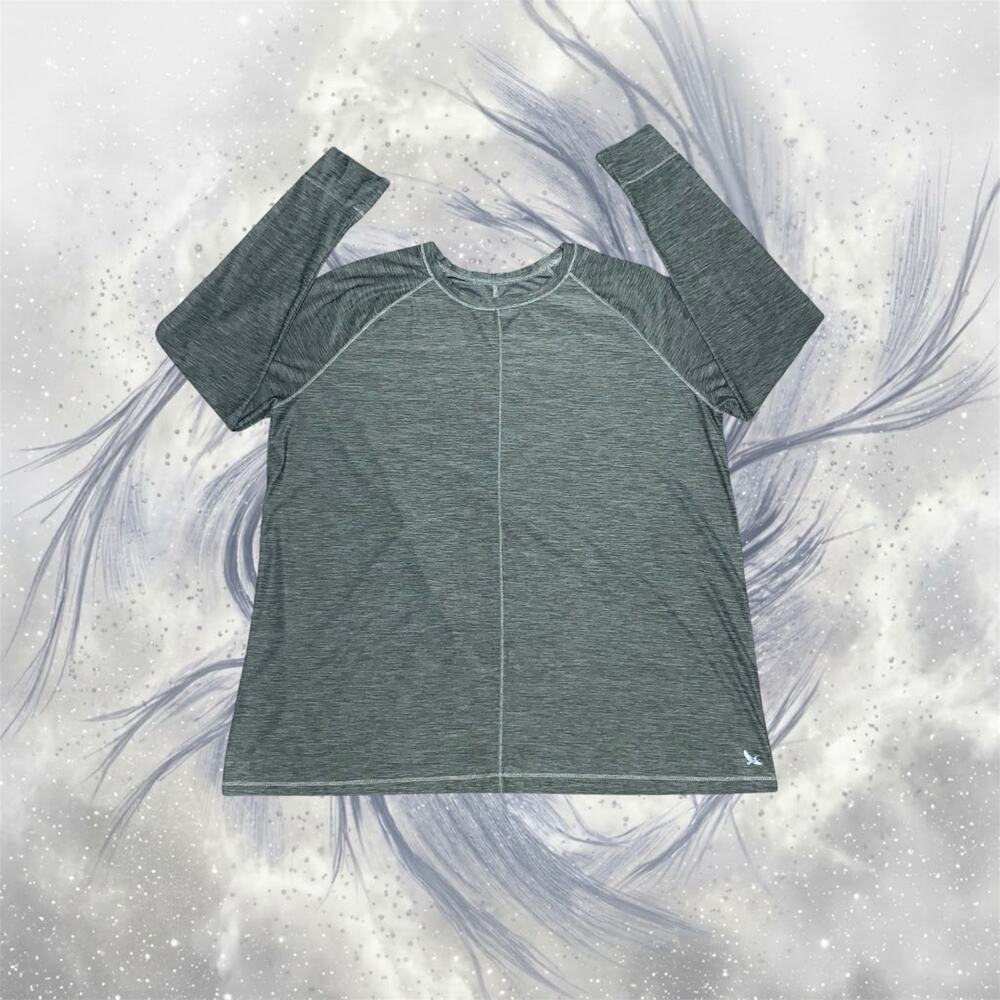 Eddie Bauer Womens XL Dark Gray Heathered Long Sleeve Shirt